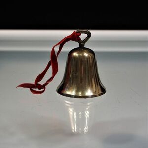 Vintage 1978 Christmas Bell Ornament Raimond Silver Plate Butler Dinner Bell